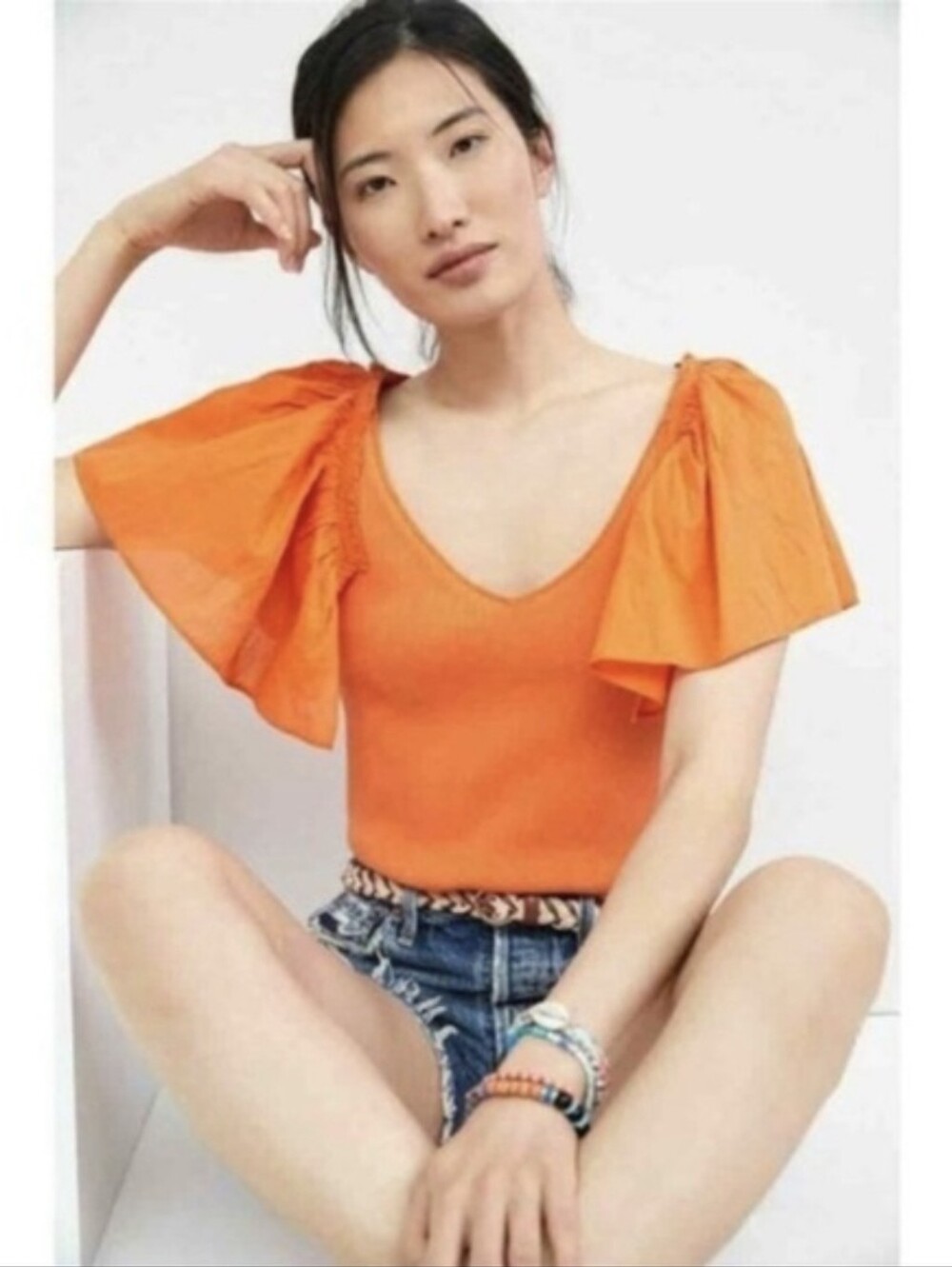 Anthropologie Maeve Puff Sleeve Top